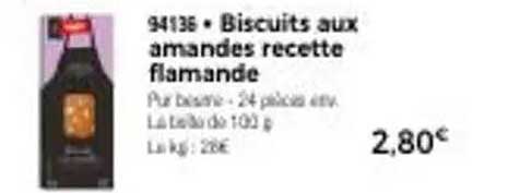 Biscuits aux amandes recette flamande