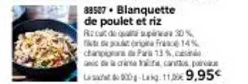Blanquette de poulet et riz