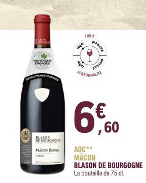 Blason de Bourgogne Mâcon Rouge