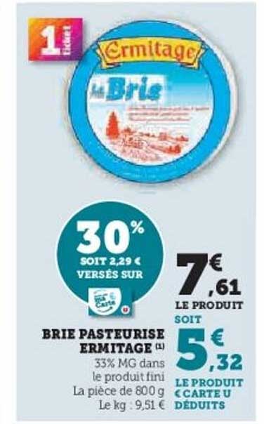 BRIE PASTEURISÉ ERMITAGE
