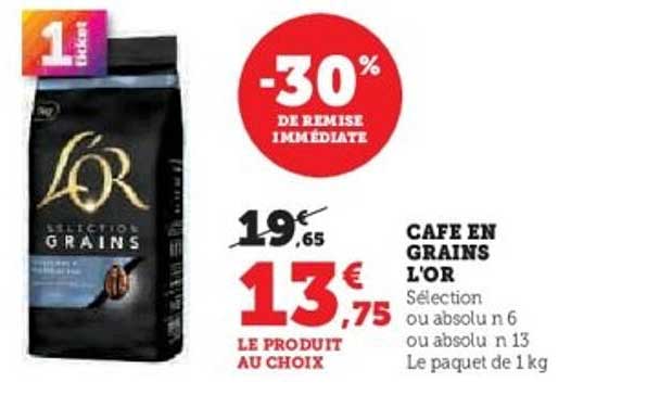 CAFE EN GRAINS L'OR