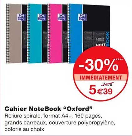 Cahier NoteBook “Oxford”