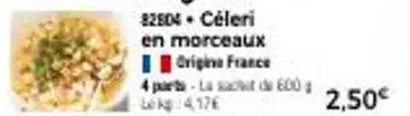 Céleri en morceaux