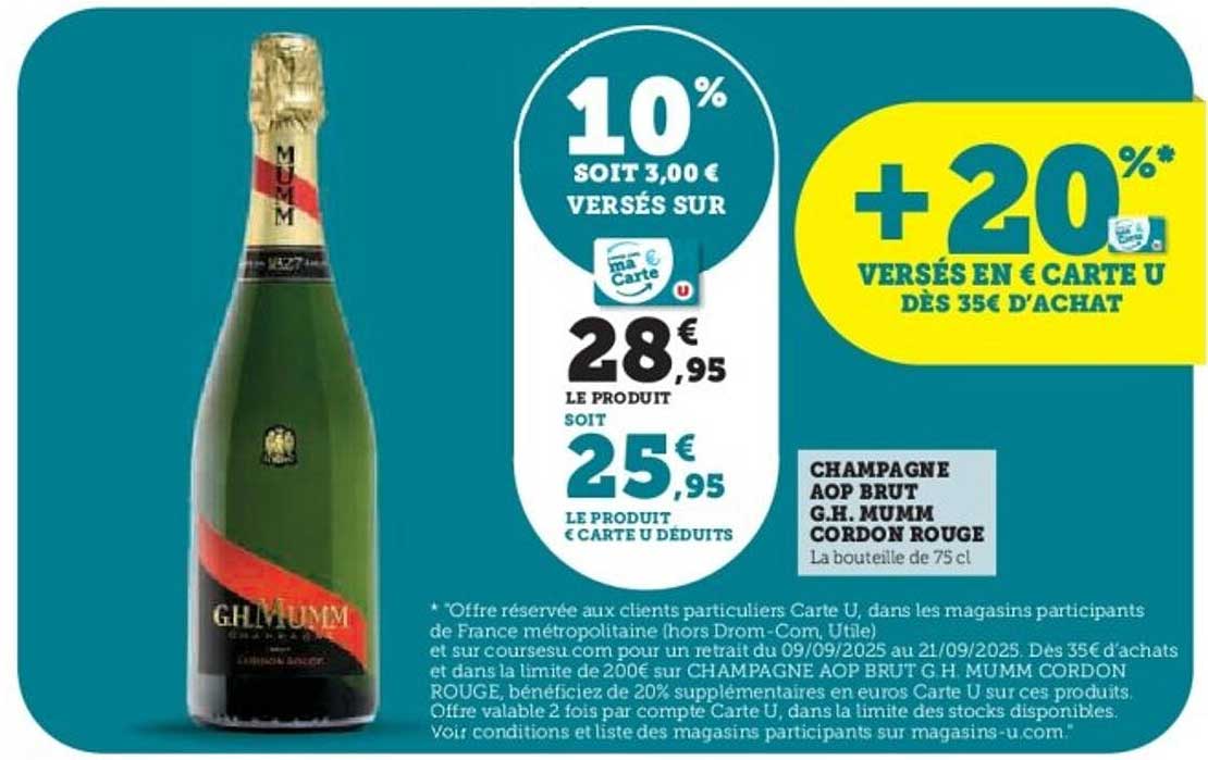 CHAMPAGNE AOP BRUT G.H. MUMM CORDON ROUGE