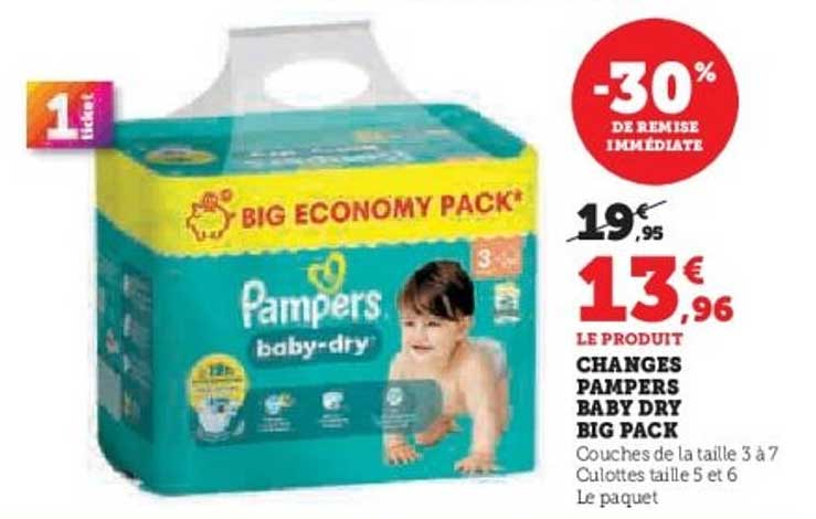 CHANGES PAMPERS BABY DRY BIG PACK