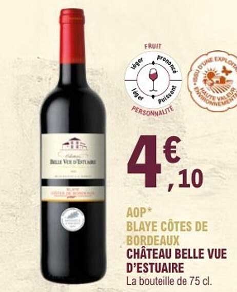 Château Belle Vue d’Estuaire AOP Blaye Côtes de Bordeaux