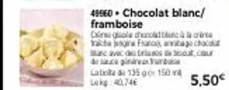 Chocolat blanc/framboise
