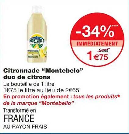 Citronnade "Montebelo" duo de citrons