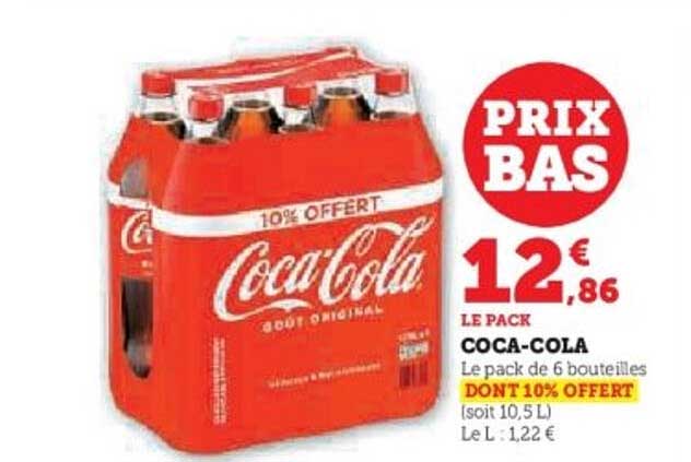 Coca-Cola Pack de 6 bouteilles