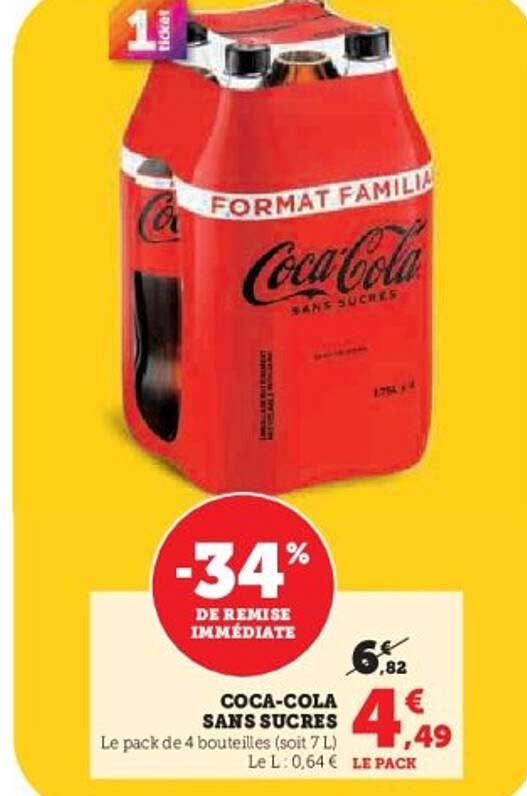 COCA-COLA SANS SUCRES