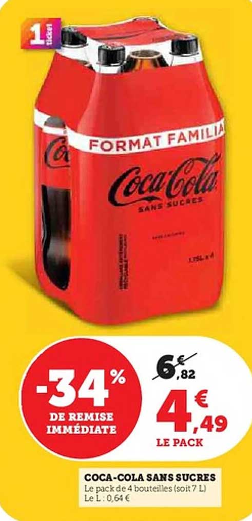 COCA-COLA SANS SUCRES