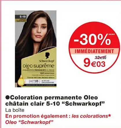 Coloration permanente Oleo châtain clair 5-10 "Schwarzkopf"