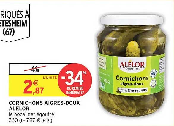 CORNICHONS AIGRES-DOUX ALÉLOR