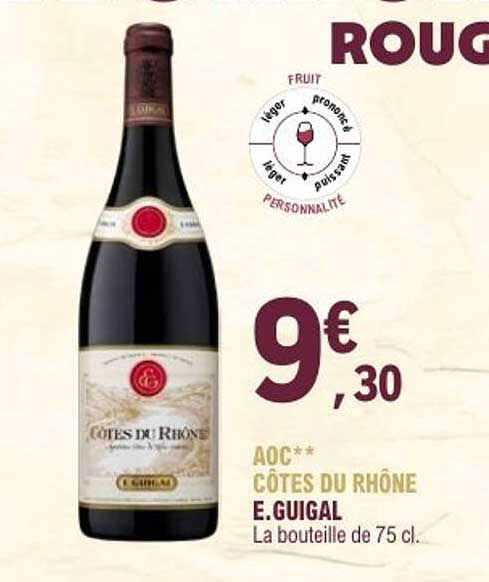 Côtes du Rhône E. Guigal - 9€30