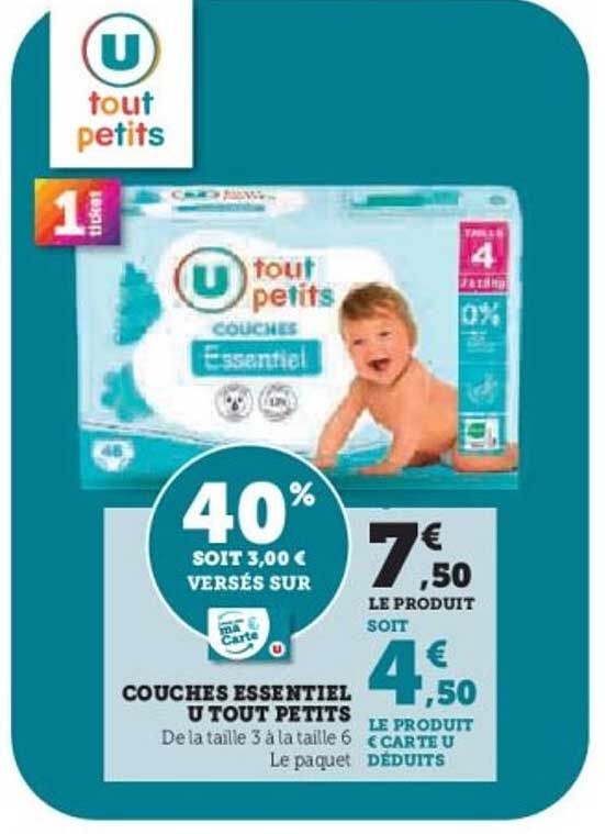 COUCHES ESSENTIEL U TOUT PETITS