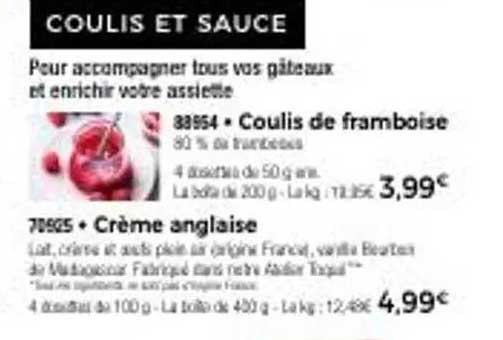 COULIS ET SAUCE