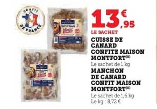 CUISSE DE CANARD CONFITE MAISON MONTFORT