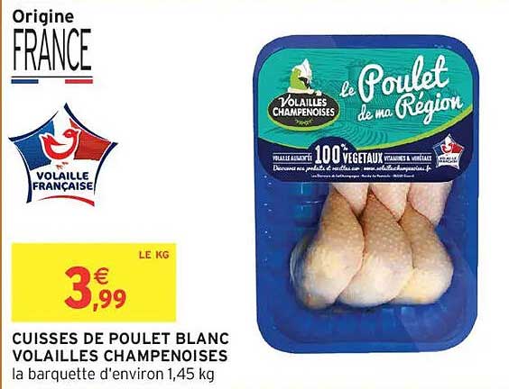 CUISSES DE POULET BLANC VOLAILLES CHAMPENOISES