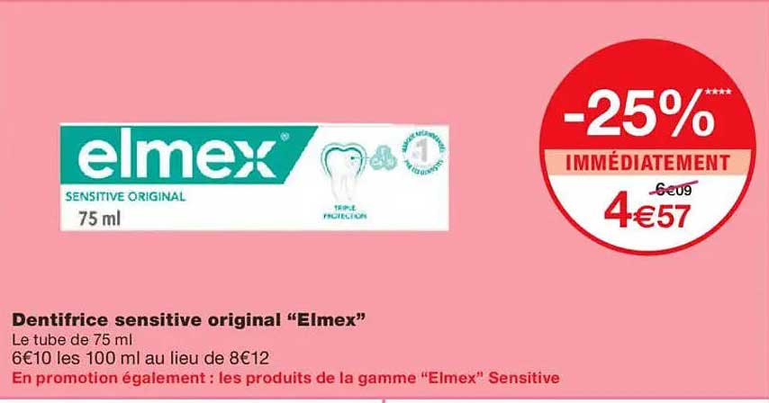 Dentifrice sensitive original "Elmex"