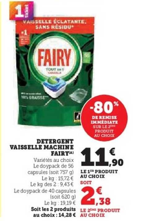 DÉTERGENT VAISSELLE MACHINE FAIRY
