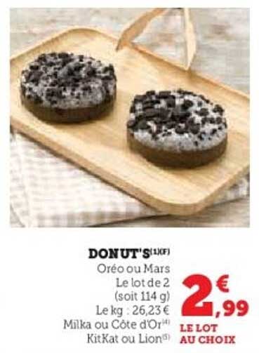 DONUT'S(1)(F) Oréo ou Mars