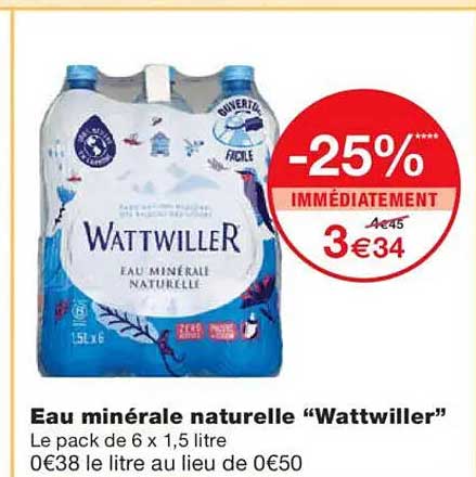 Eau minérale naturelle "Wattwiller"