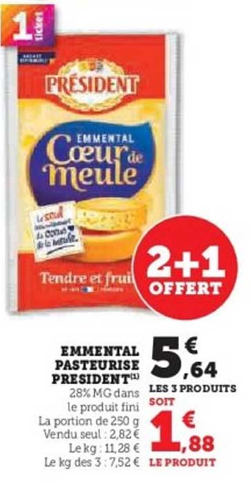 EMMENTAL PASTEURISÉ PRESIDENT