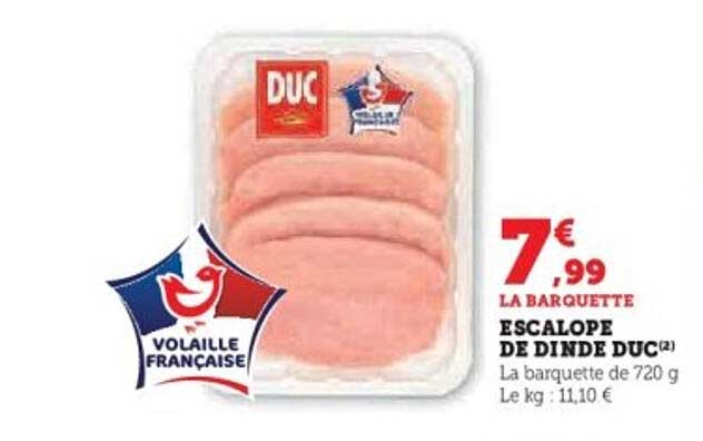 ESCALE DE DINDE DUC