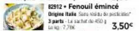 Fenouil émincé