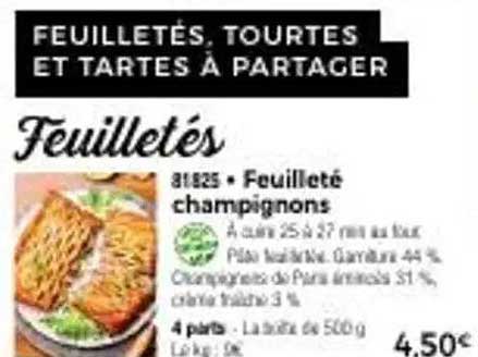 Feuilleté champignons