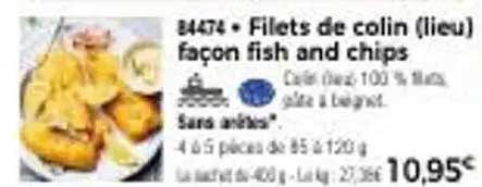 Filets de colin (lieu) façon fish and chips
