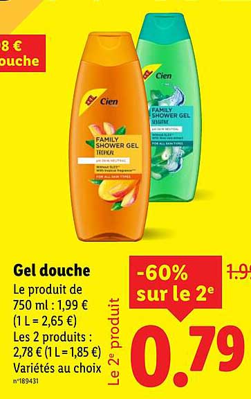 Gel douche Cien