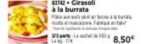 Girasoli à la burrata