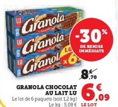 GRANOLA CHOCOLAT AU LAIT LU
