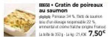 Gratin de poireaux au saumon