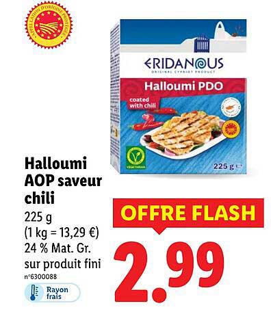 Halloumi AOP saveur chili