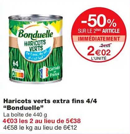 Haricots verts extra fins 4/4 "Bonduelle"