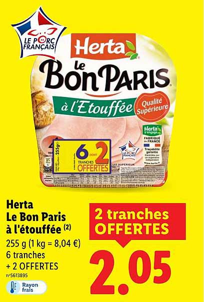 Herta Le Bon Paris à l'étouffée