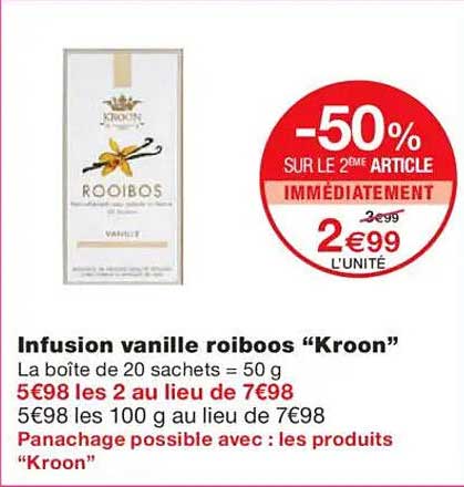 Infusion vanille roiboos “Kroon”