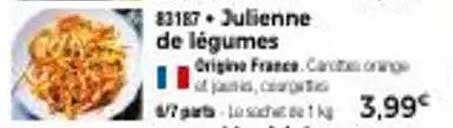Julienne de légumes