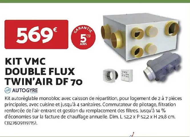 KIT VMC DOUBLE FLUX TWIN’AIR DF 70