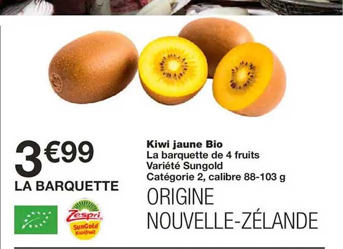 Kiwi jaune Bio