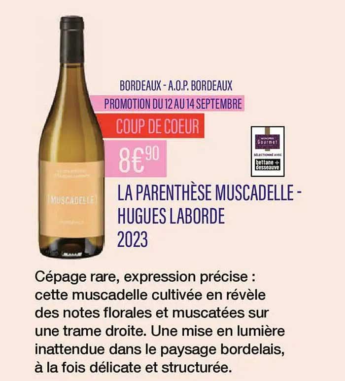 LA PARENTHÈSE MUSCADELLE - HUGUES LABORDE 2023
