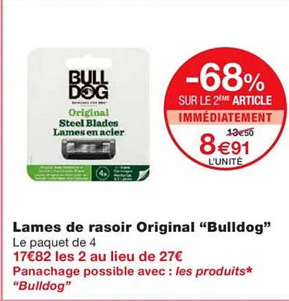 Lames de rasoir Original "Bulldog"