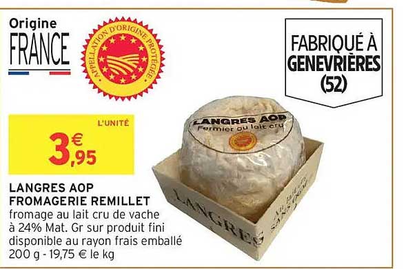 LANGRES AOP FROMAGERIE REMILLET