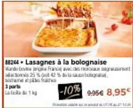 Lasagnes à la bolognaise