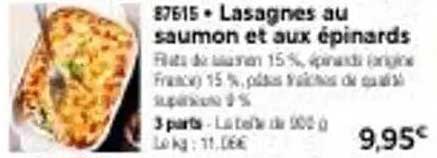 Lasagnes au saumon et aux épinards