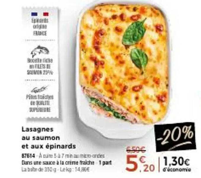 Lasagnes au saumon et aux épinards