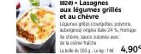 Lasagnes aux légumes grillés et au chèvre