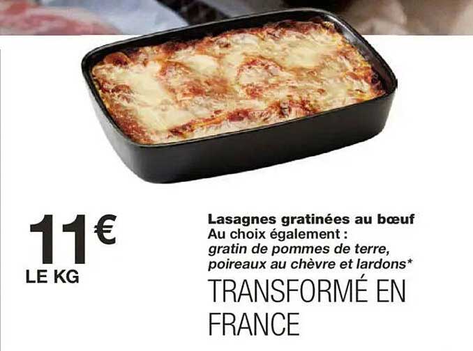 Lasagnes gratinées au boeuf